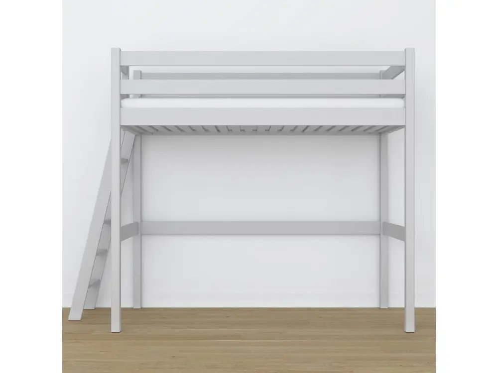 Lit mezzanine en bois N02 Gris 90x180
