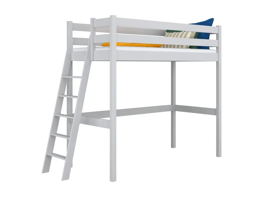 Lit mezzanine en bois N02 Gris 90x180