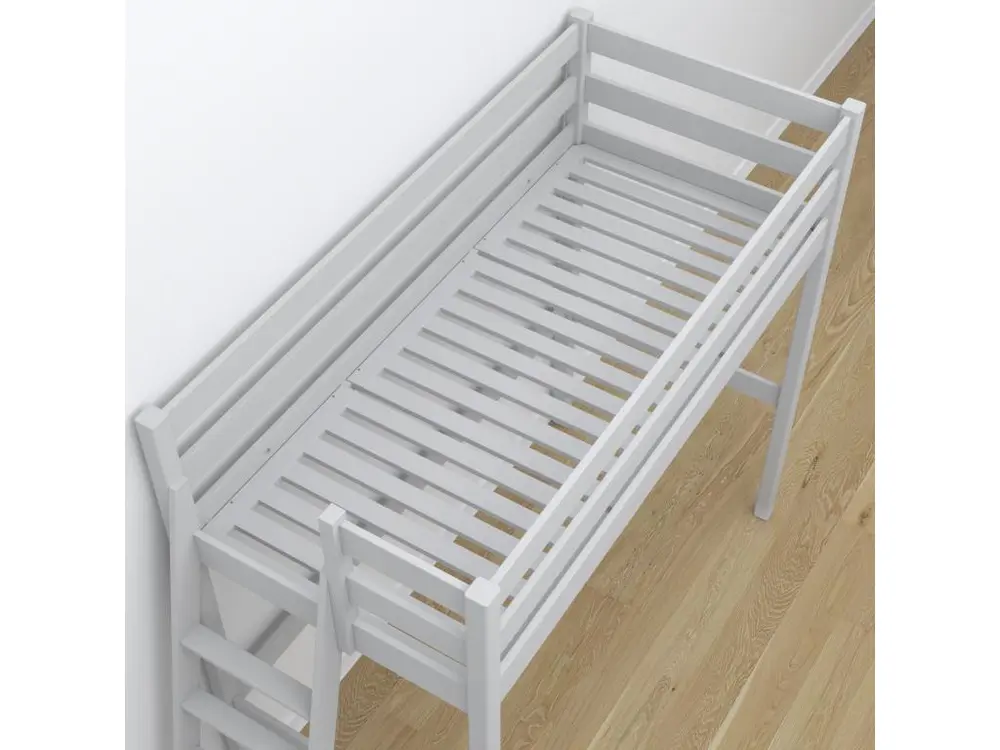 Lit mezzanine en bois N02 Gris 90x180