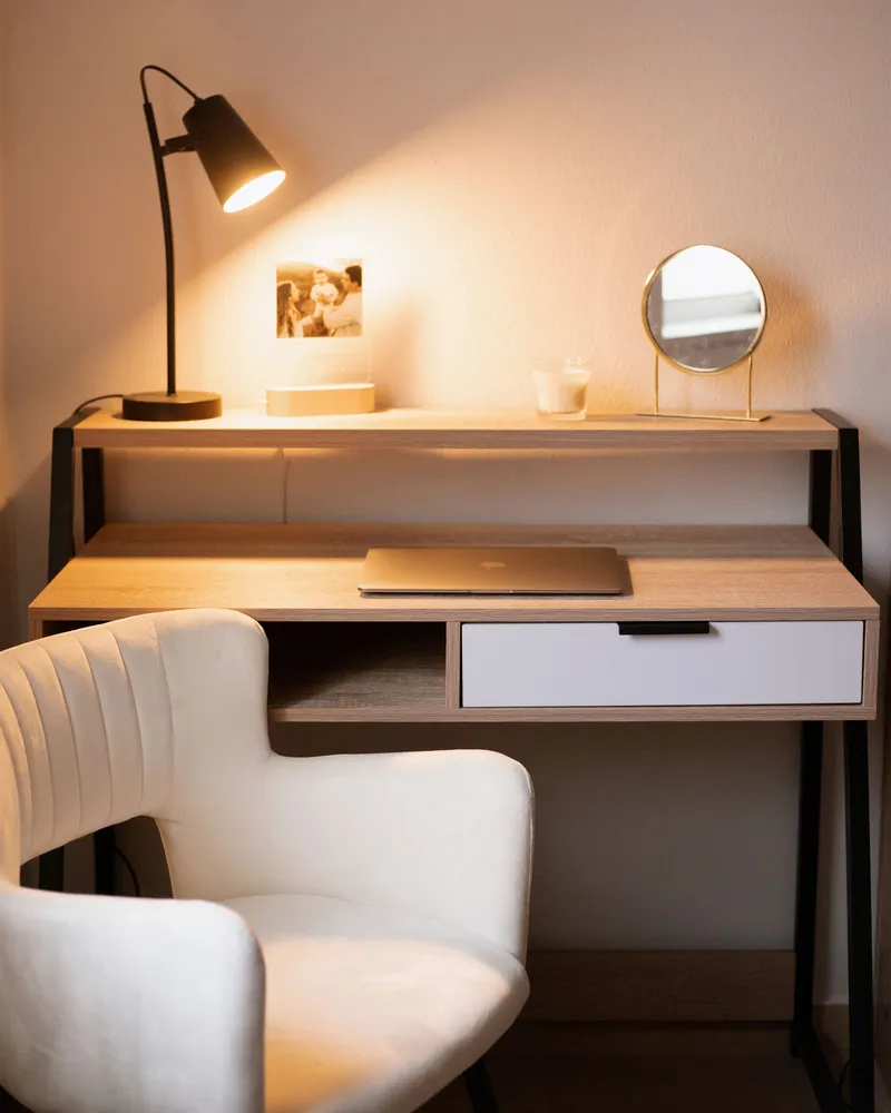Table de bureau Bois évident CALVIN | Livraison Rapide