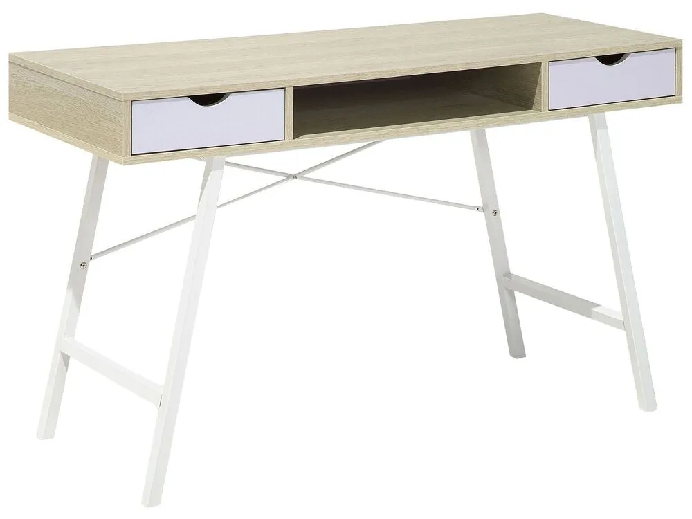 Table de bureau Bois évident CLARITA en Chêne clair