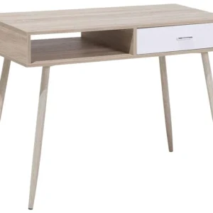 Table de bureau Bois évident DEORA avec chaise de bureau incluse