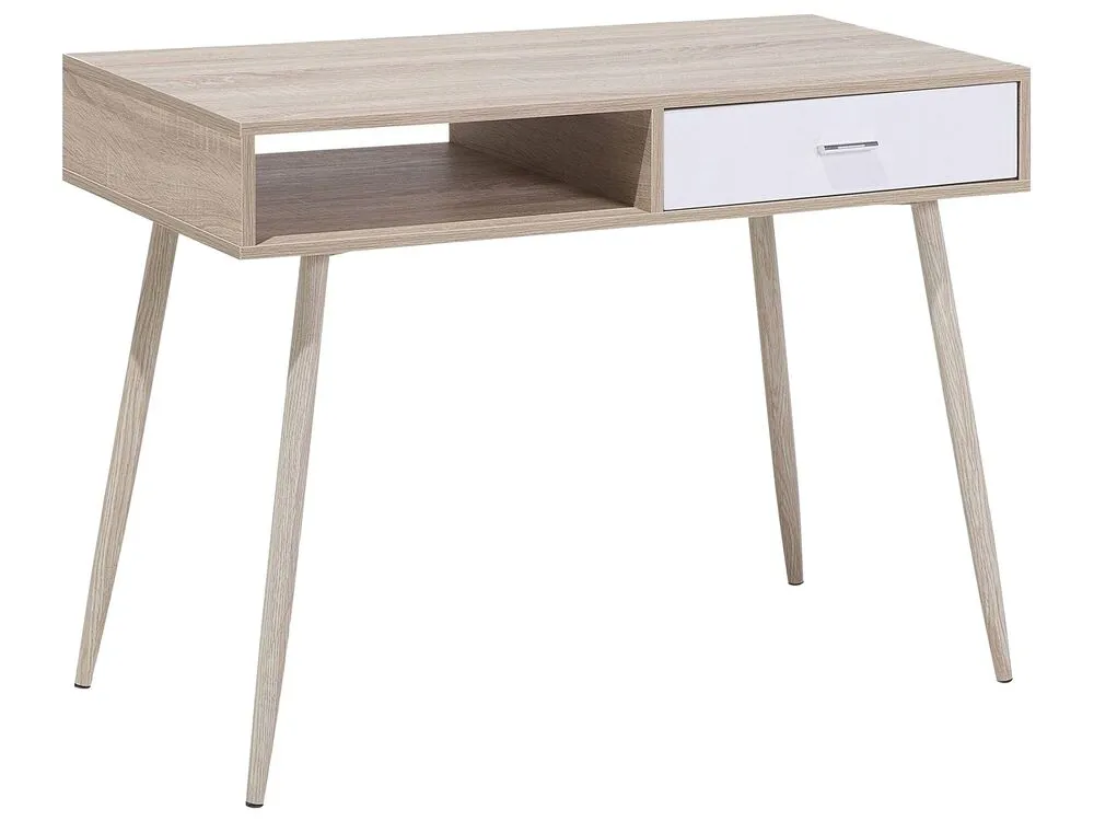 Table de bureau Bois évident DEORA avec chaise de bureau incluse
