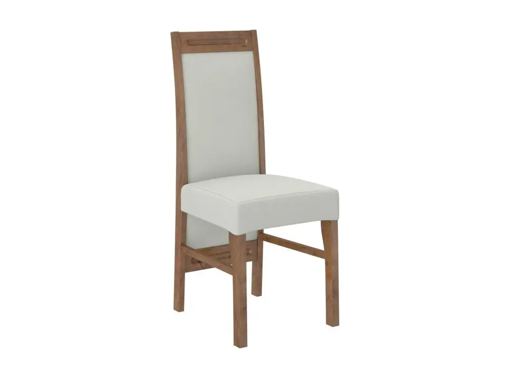 Bureau assis-debout Ensemble table extensible 140-180cm et 6 chaises en bois marron et tissu beige évident Valka