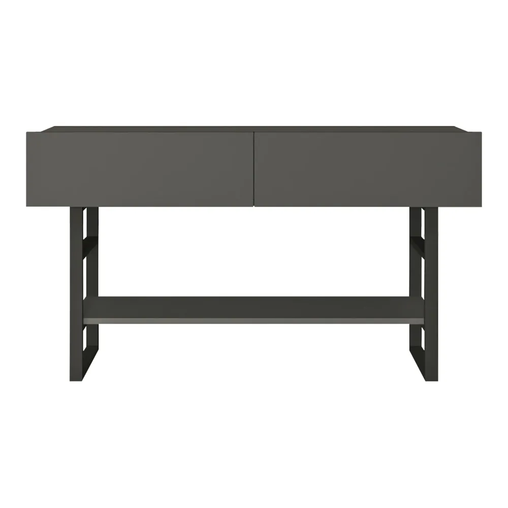 Bureau assis-debout Table console 76 x 139 x 43 cm anthracite / noir 03_0008585