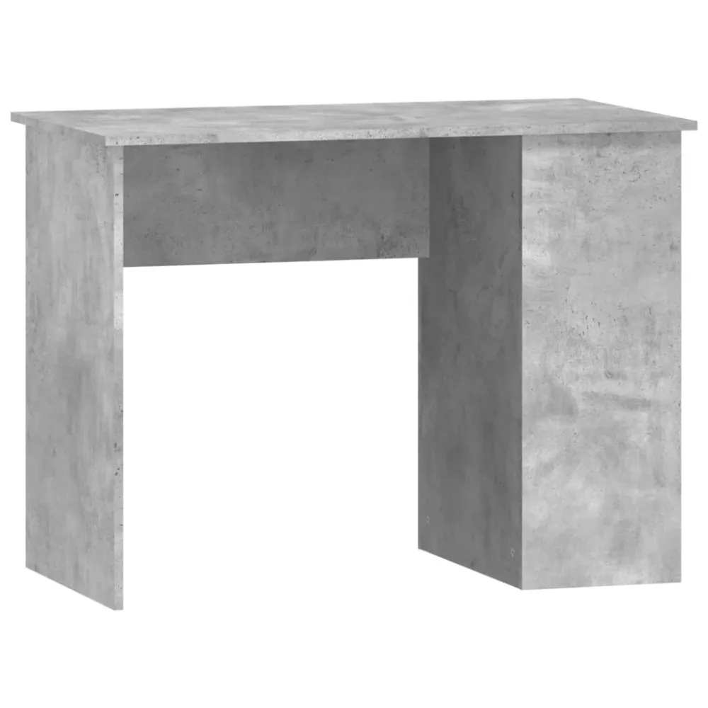Bureau table poste de travail meuble d'ordinateur informatique étude 100 x 55 x 75 cm bois d'ingénierie gris 02_0023829 po...