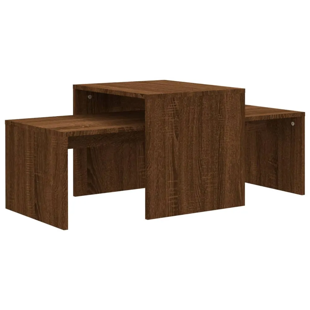 Ensemble table basse 100 x 48 x 40cm bois d'ingénierie marron 02_0042143 avec mécanisme à manivelle