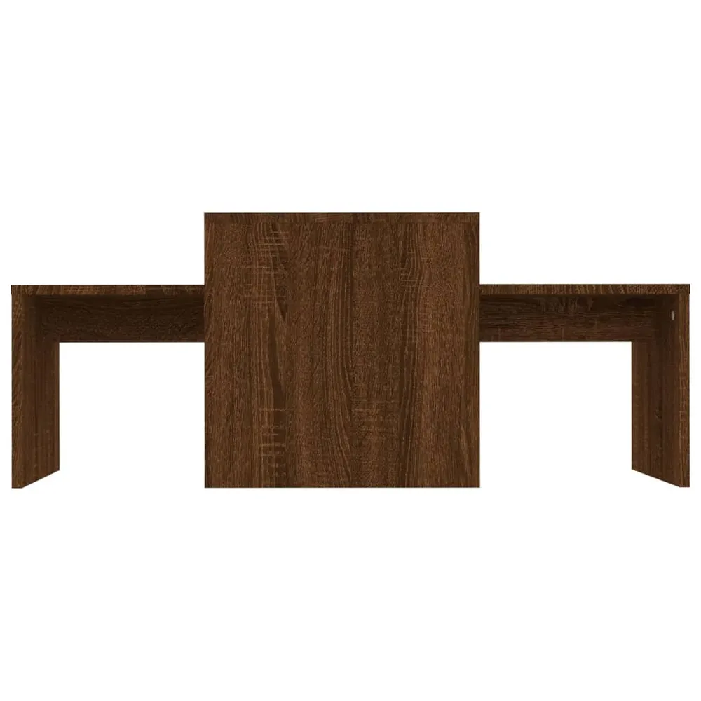 Ensemble table basse 100 x 48 x 40cm bois d'ingénierie marron 02_0042143 avec mécanisme à manivelle