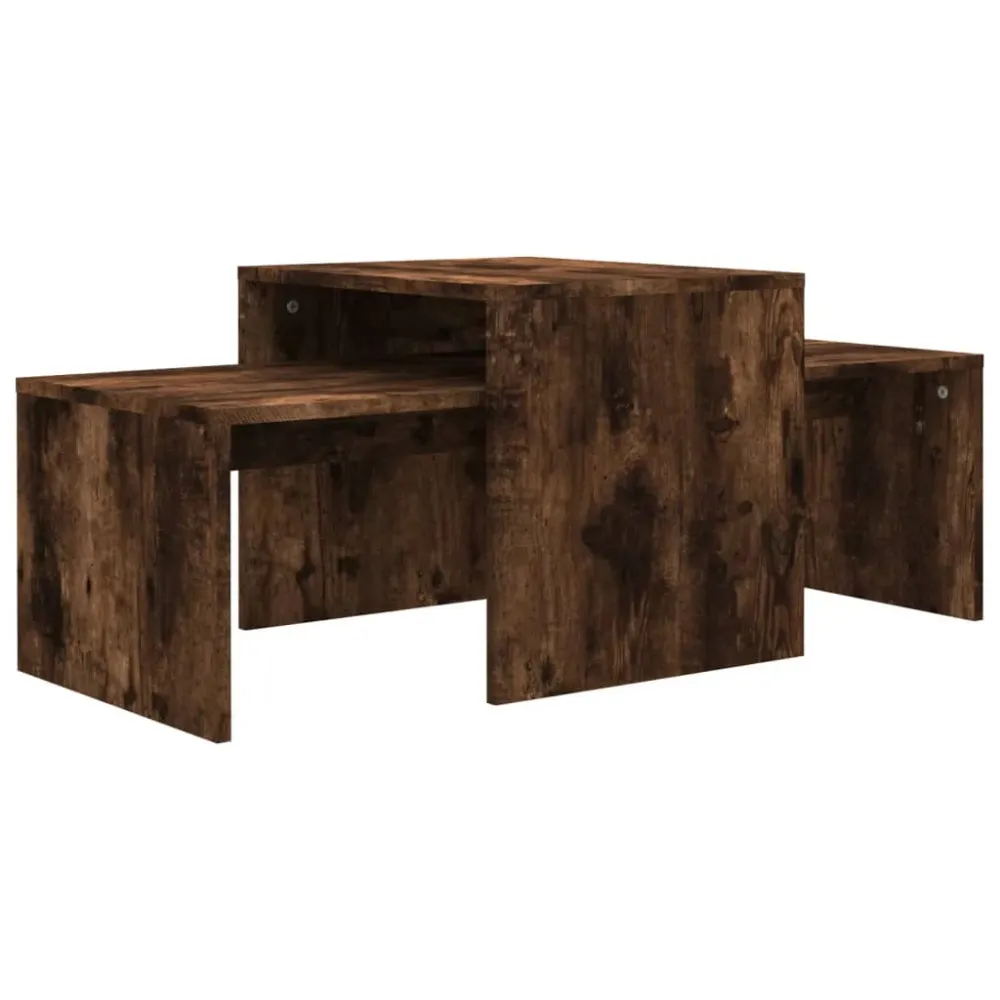 Ensemble table basse 100 x 48 x 40 cm bois d'ingénierie marron 02_0042142 | Stable et robuste |