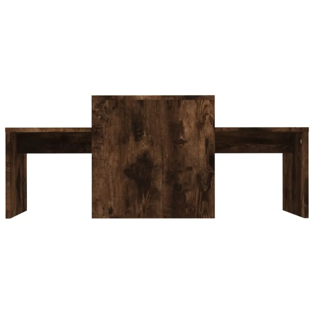 Ensemble table basse 100 x 48 x 40 cm bois d'ingénierie marron 02_0042142 | Stable et robuste |