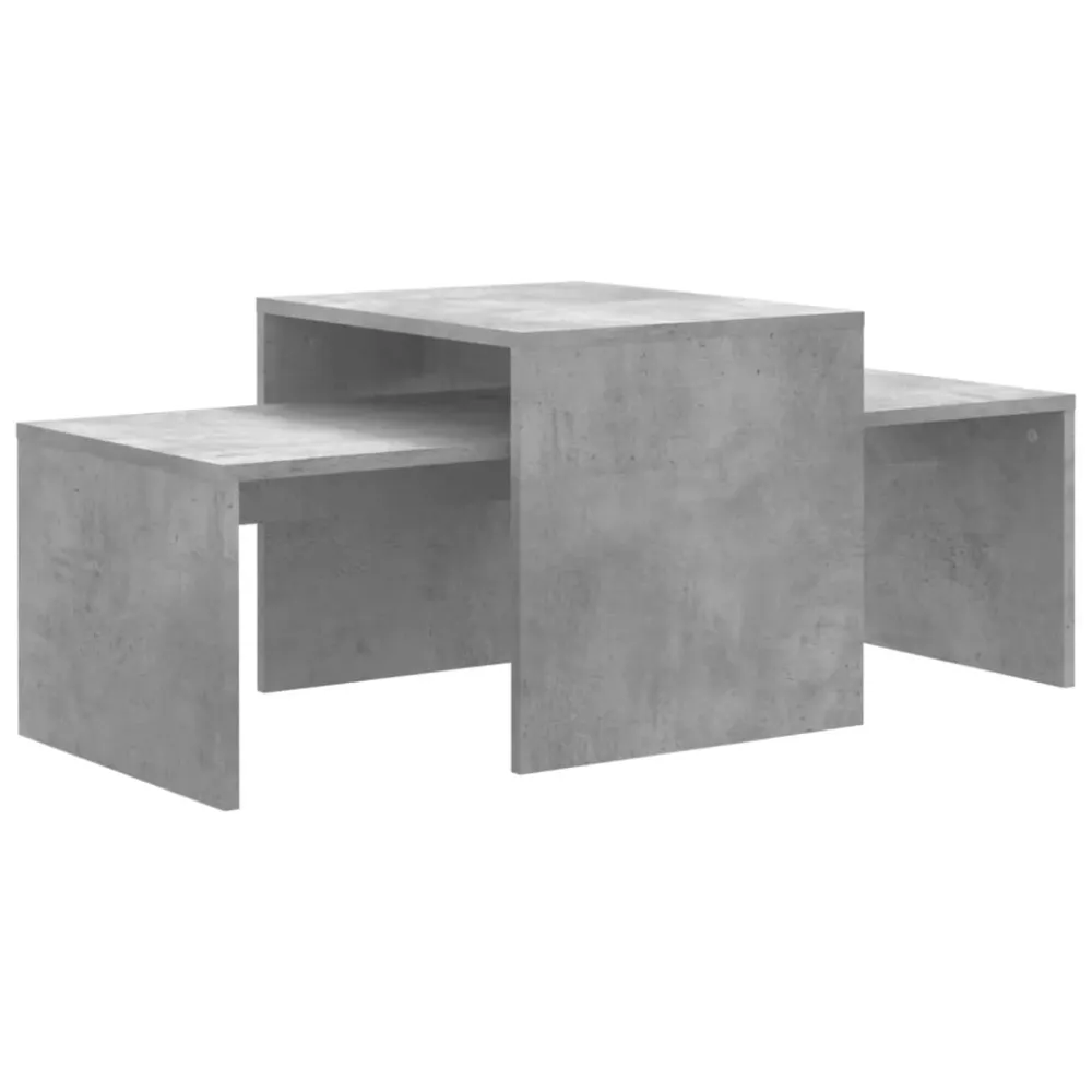 Ensemble de table basse 100 x 48 x 40 cm bois ingénierie gris 02_0042099 dimensions 120 x 60 cm