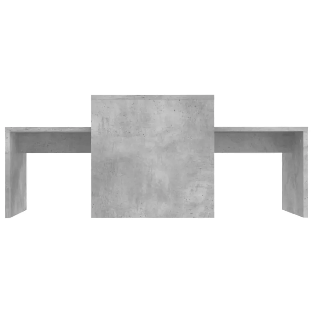 Ensemble de table basse 100 x 48 x 40 cm bois ingénierie gris 02_0042099 dimensions 120 x 60 cm