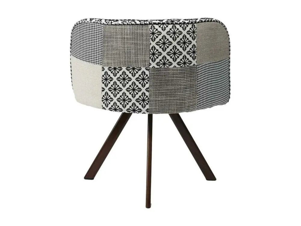 Ensemble table carrée et 4 chaises encastrables Patchwork avec mécanisme à manivelle