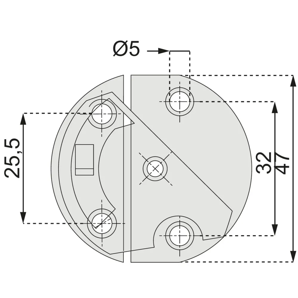Fermeture pour table Acier zingué avec revêtement résistant aux taches