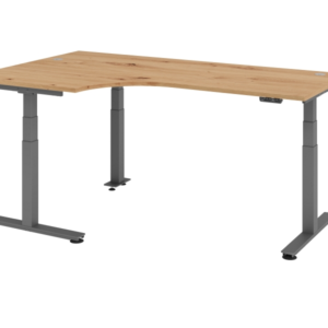 Hammerbacher table d'angle assis-debout électrique 200x120cm 90° chêne noueux VXDSM82/R/G obtenir à bas prix