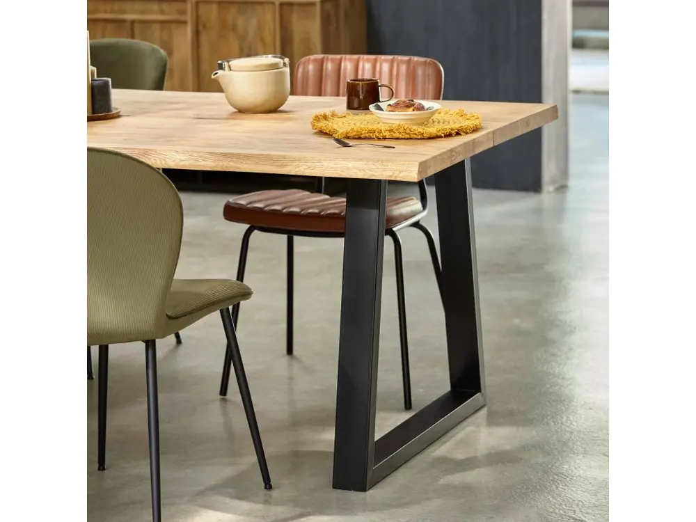 Mobilier de Bureau Premium Table à manger en bois bords irréguliers 160 x 95 x 75 cm