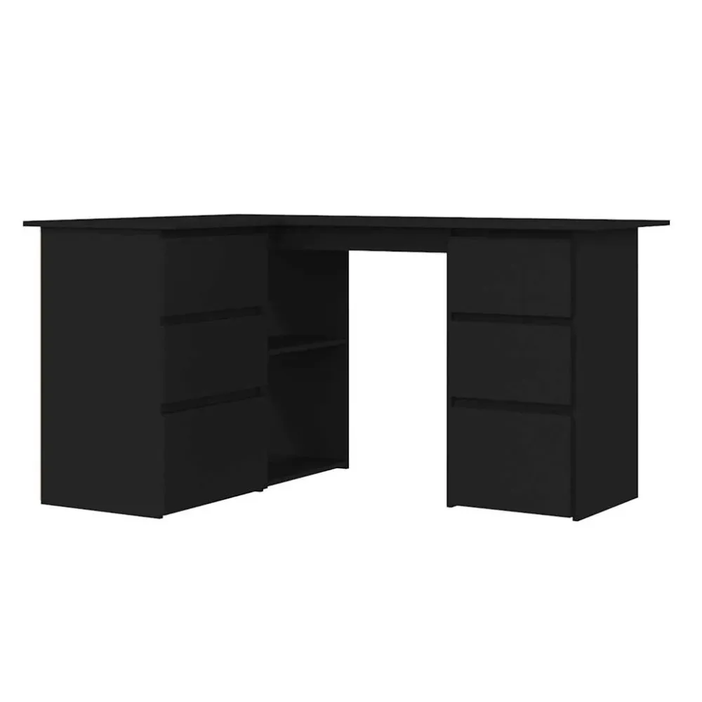 Plateforme réglable en hauteur Bureau table poste de travail meuble d'ordinateur informatique étude d'angle 145 x 100 x 76...