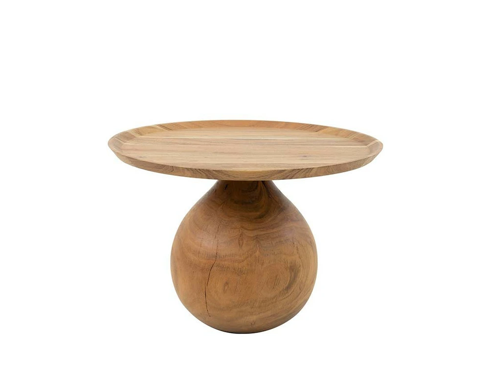 Raja - table basse - en bois massif d'acacia - 60 cm pour espace limité