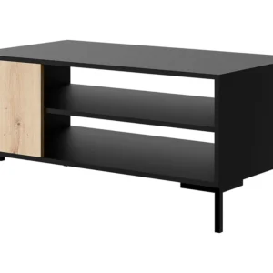 Surface de travail antidérapante Cambridge - table basse - bois et noir - 100 cm