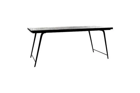 Table à Dîner en bois noire Ohio Pomax - 185cm dimensions 120 x 60 cm