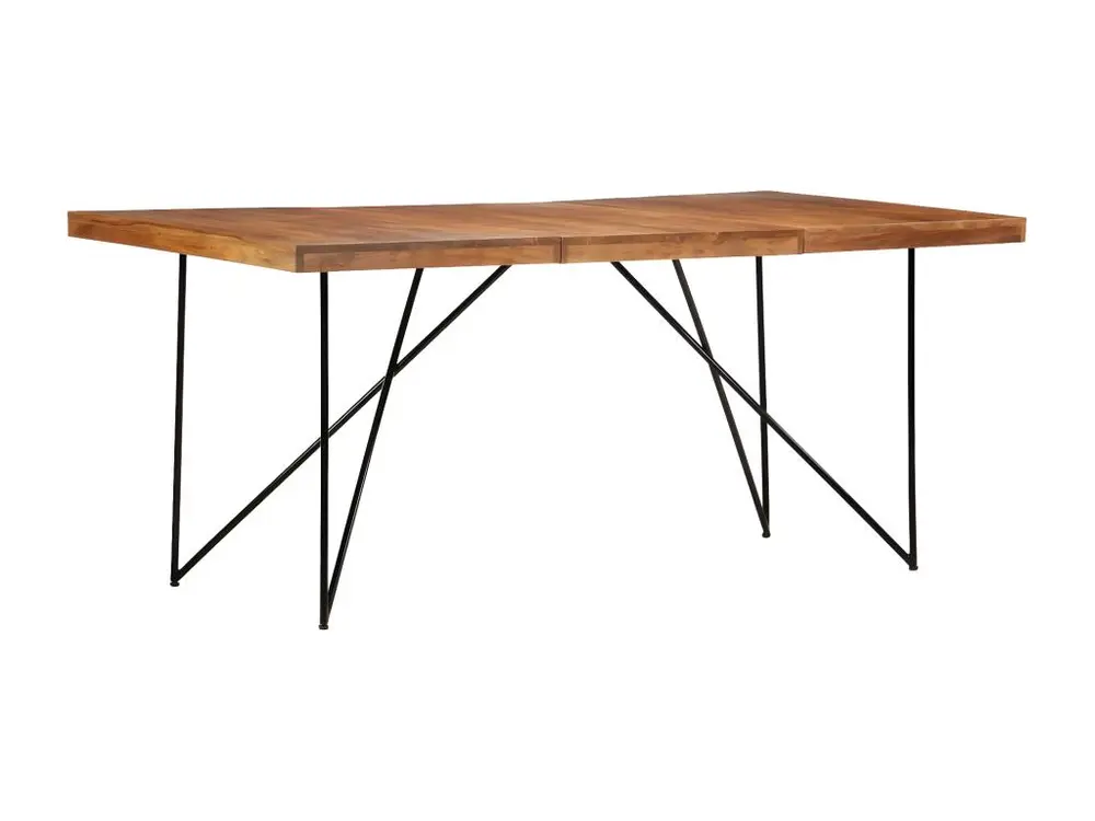 Table à manger 180x90x76 cm Bois d'acacia massif pour espace limité