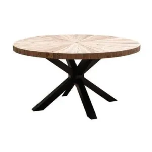 Table de repas en bois net Asturias Chehoma - 150cm avec revêtement résistant aux taches