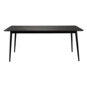 Table de repas en bois noir Fabio 160cm Blanc pur Label - 160cm