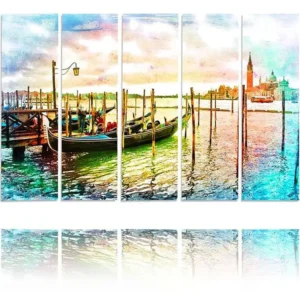 Tableau venise - 150 x 100 cm avec tiroir à verrouillage