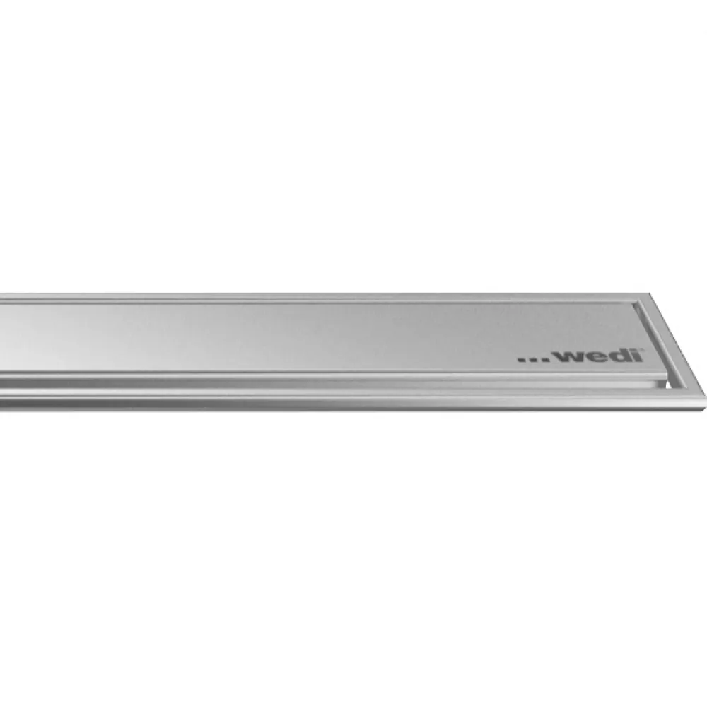 Barrette de finition De base Plus wedi Fundo pour évacuation linéaire, inox brossé