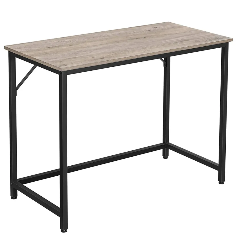 Bureau table poste de travail petite taille 100 x 50 x 75 cm pour bureau salon chambre assemblage facile métal style indus...