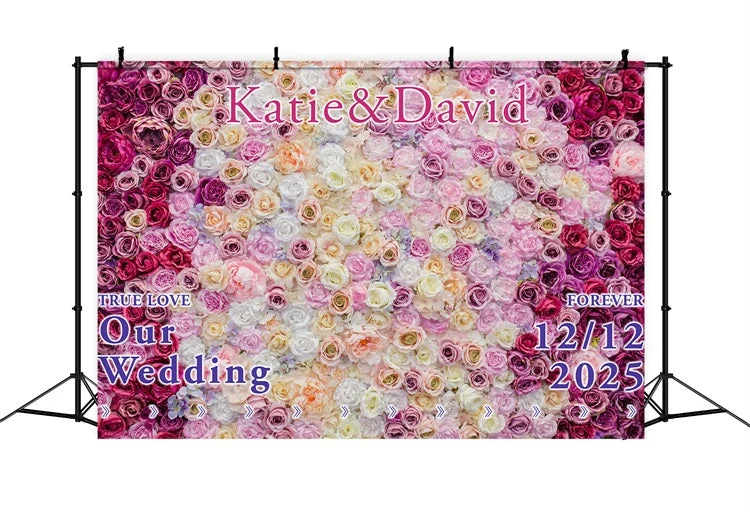 Toile de fond Photo Mariage Adapté Romance Florale Intemporelle BRP1-421