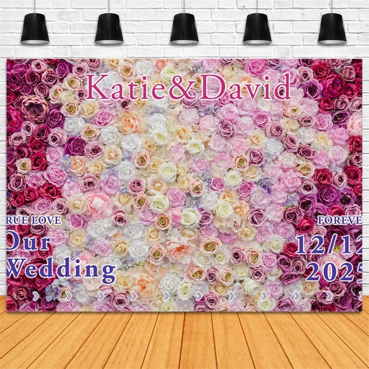 Toile de fond Photo Mariage Adapté Romance Florale Intemporelle BRP1-421