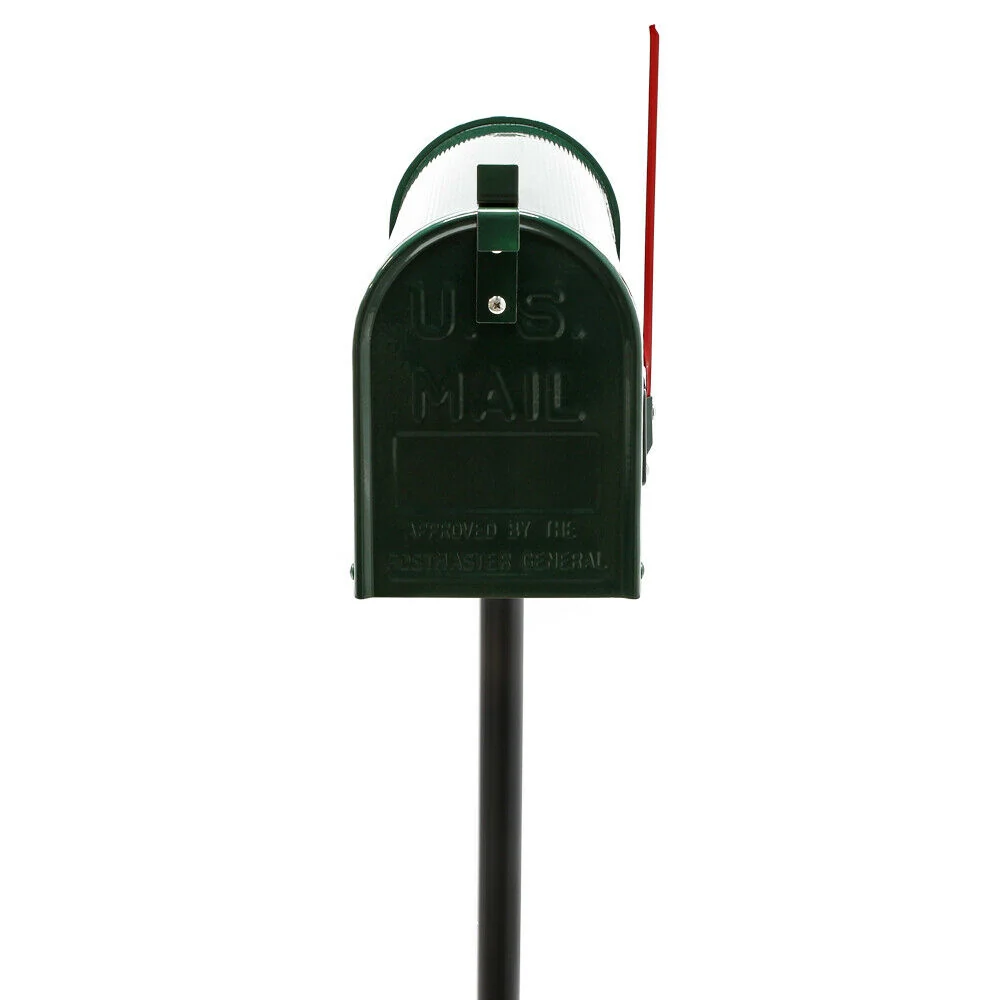 Us mailbox boite aux lettres design américain vert pied de support courrier 16_0000337