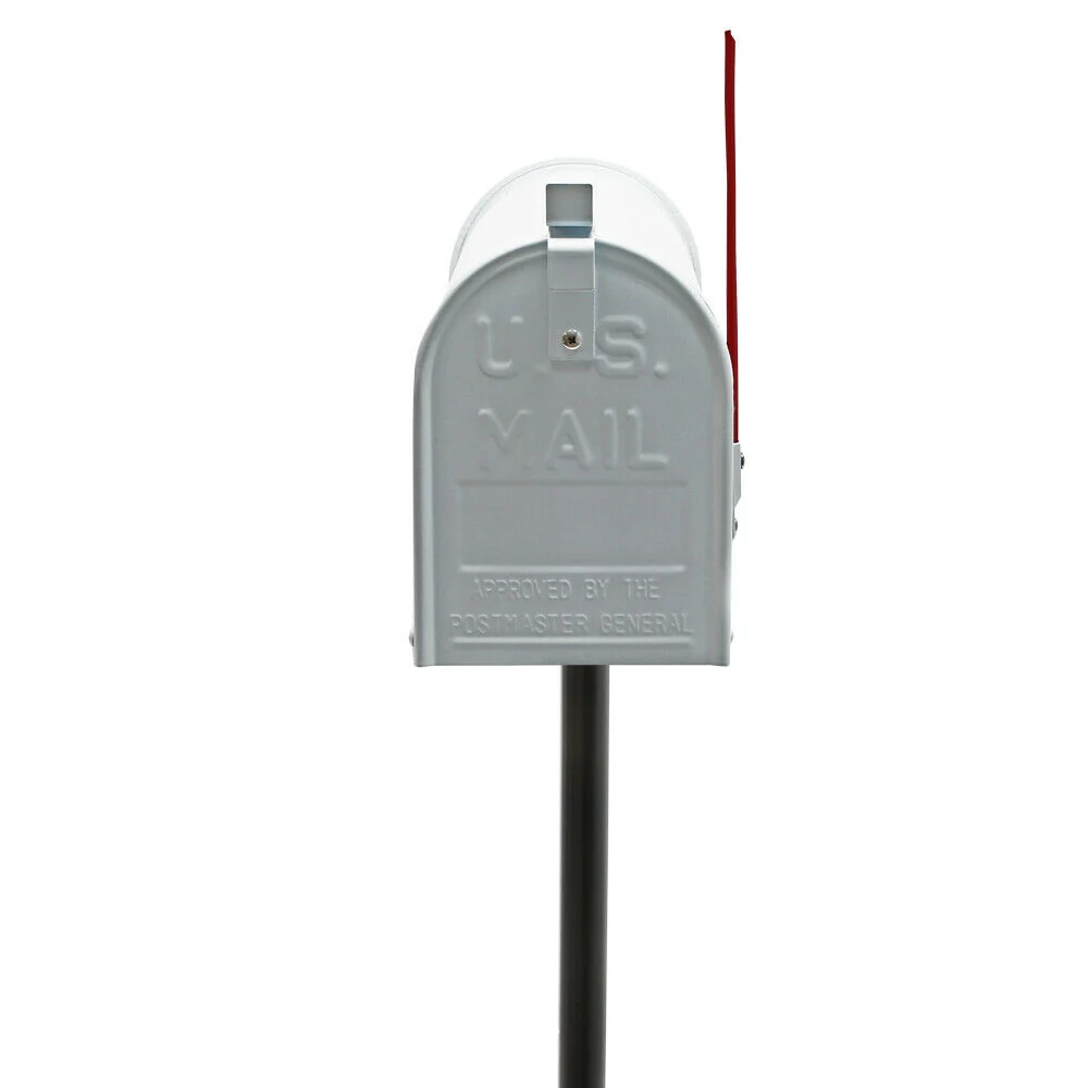 Us mailbox boite aux lettres design américain argent pied de support courrier 16_0000330