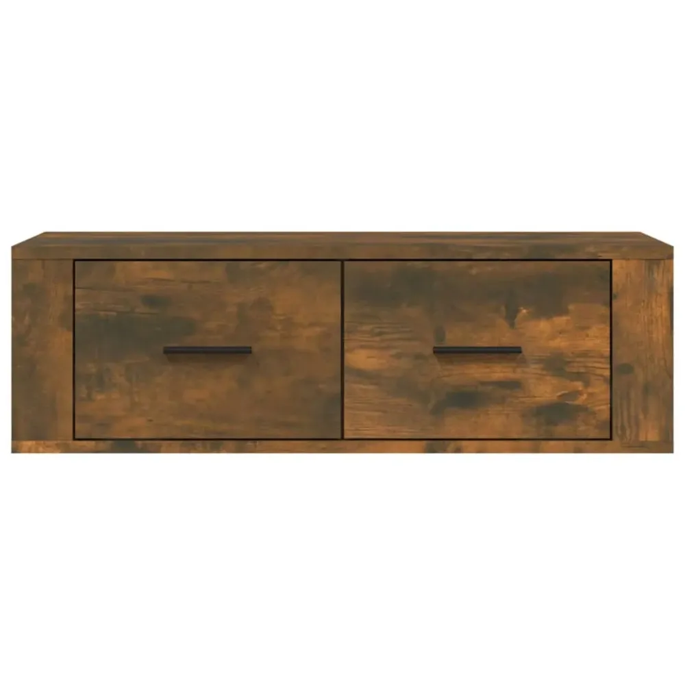 Armoire TV suspendue chêne fumé 80 x 36 x 25 cm bois d'ingénierie brun 02_0024288