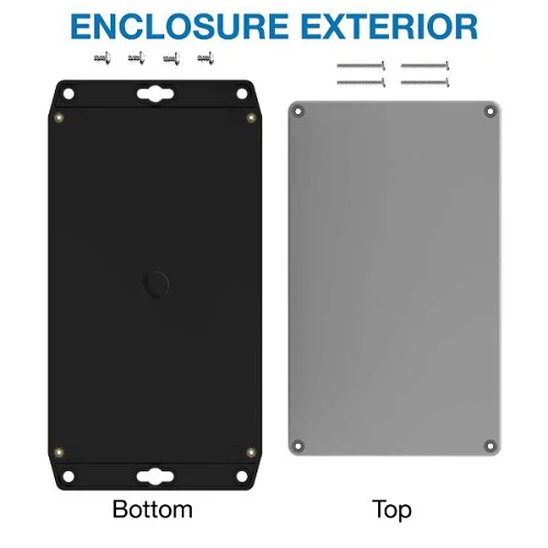 Electronic Racks And Boxes Enclosure Top Gris Bottom Black RBF85P12G24B
