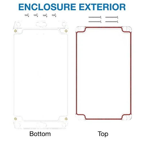 Electronic Racks And Boxes Enclosure Top Limpide Bottom Clear RBF85P06C24C