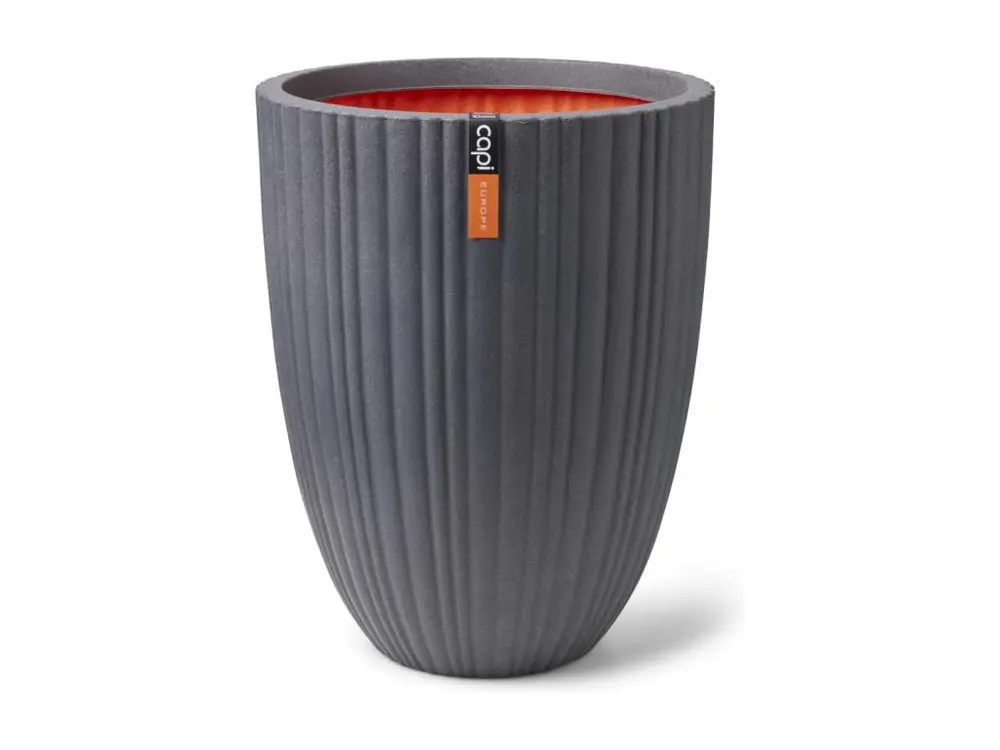 Pot à fleurs Urban Tube bas élégant 46x58 cm Gris obscur