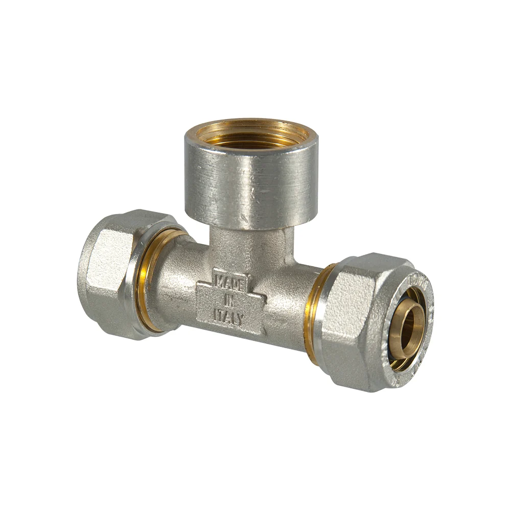 Tee Femmina Compressione Per Tubo Multistrato Tdm Ø26 X 1" X Ø26 (3,0) Mm