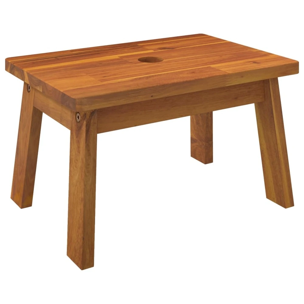 Tabouret-escabeau 38x26x22 cm bois d'acacia robuste