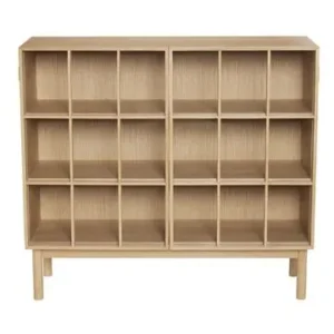Armoire ample en bois beige Shoji Hübsch - 100cm pour dossiers suspendus