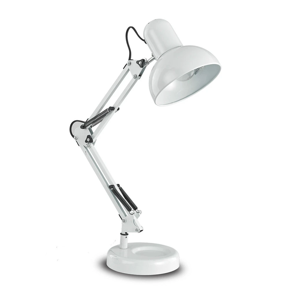 Armoire de classement Lampe à poser Kelly avec bras articulé, E27, blanc
