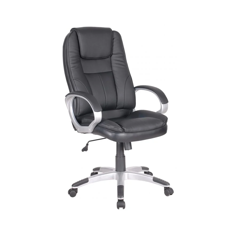 Certifié Bureau Fauteuil directionnel rembourré avec dossier ergonomique inclinable - Noir