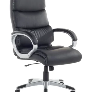 Chaise de bureau en cuir PU noir KING avec support lombaire
