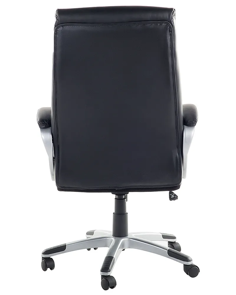 Chaise de bureau en cuir PU noir KING avec support lombaire