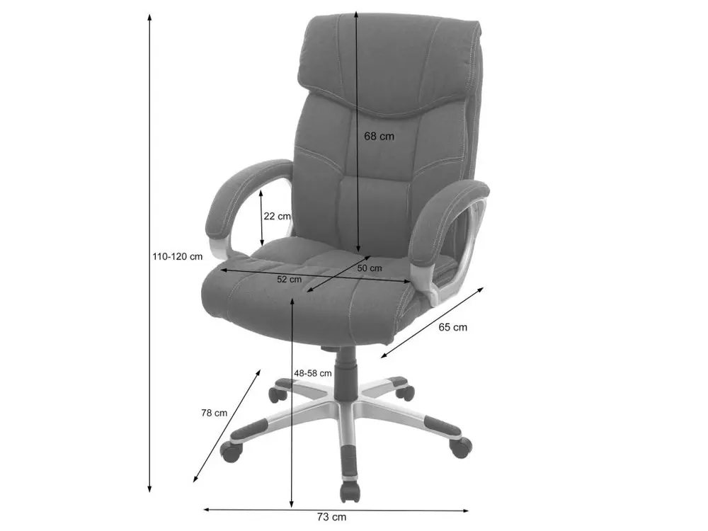 Chaise ergonomique Chaise de bureau HWC-A71, siège de direction pivotant, simili cuir - taupe-gris
