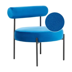 Fauteuil design en velours bleu marine ALPHA Charge max 150 kg