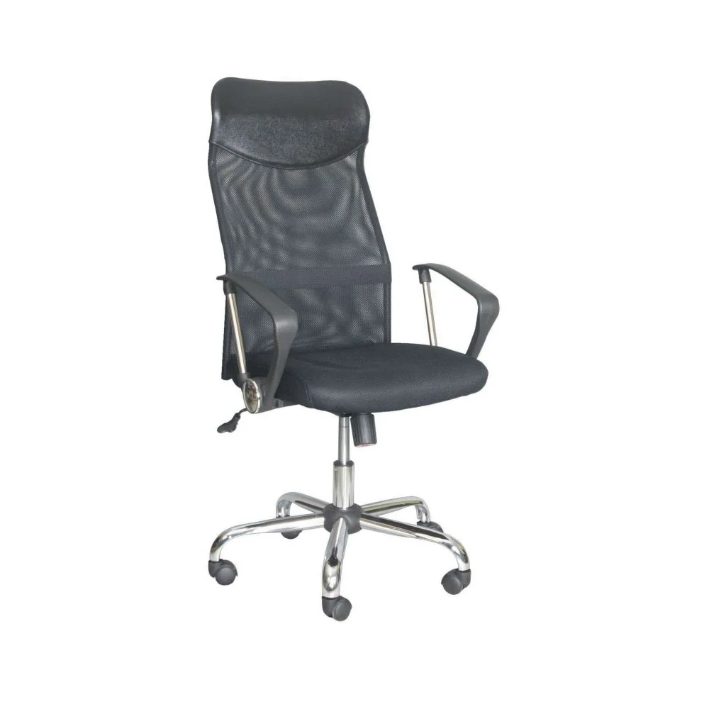 Fauteuil directionnel rembourré modèle Sun avec dossier ergonomique - Noir Charge max 150 kg