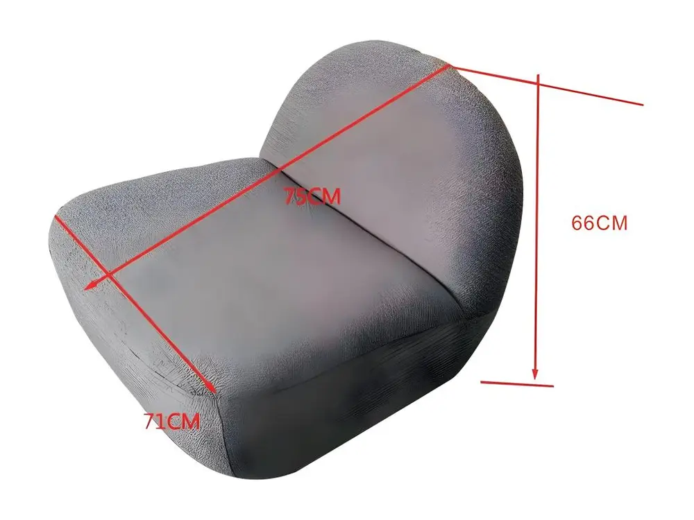 Fauteuil Tisno gris noir avec accoudoirs réglables