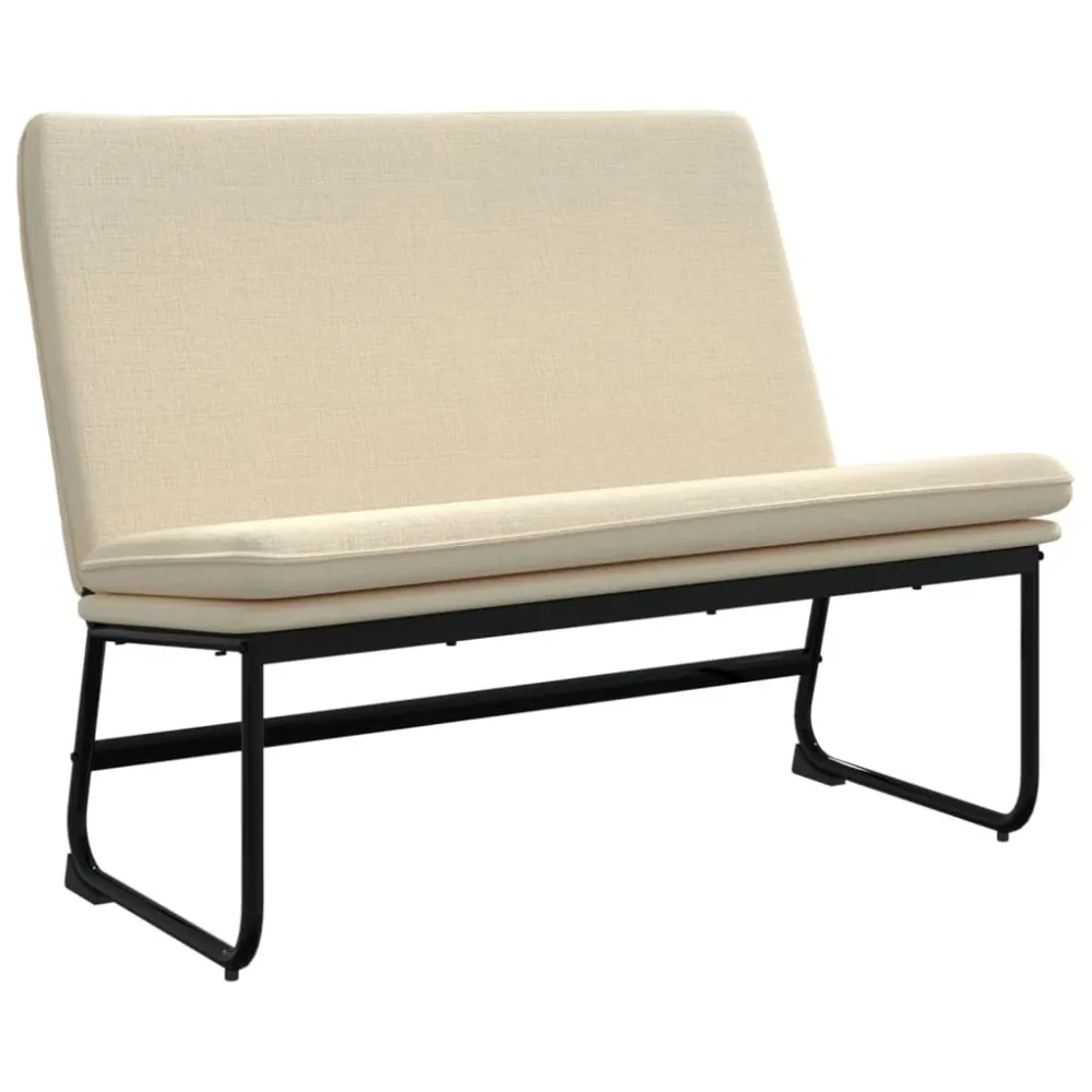Banc banquette 100 x 75 x 76 cm tissu crème 02_0010569